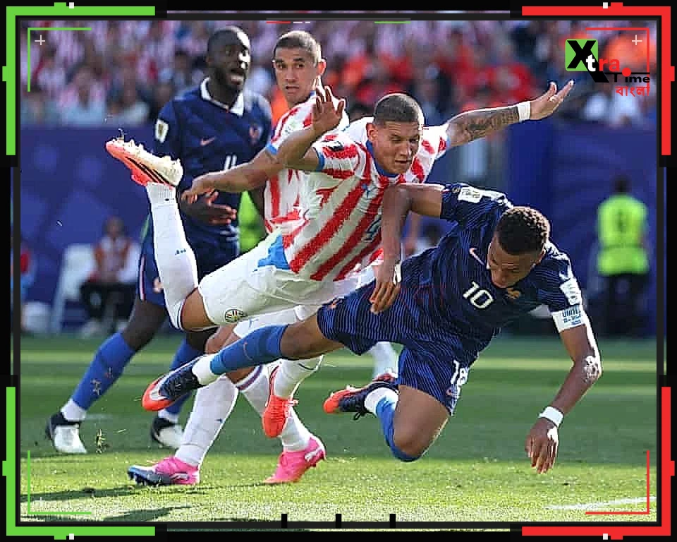 ফ্রান্সকে বাঁচালেন দুয়ে, প্যারাগুয়ের বাধা টপকে কোয়ার্টার ফাইনালে এমবাপেরা